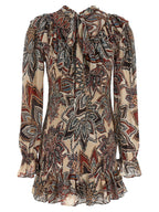 Multicolor Viscose Short Dress