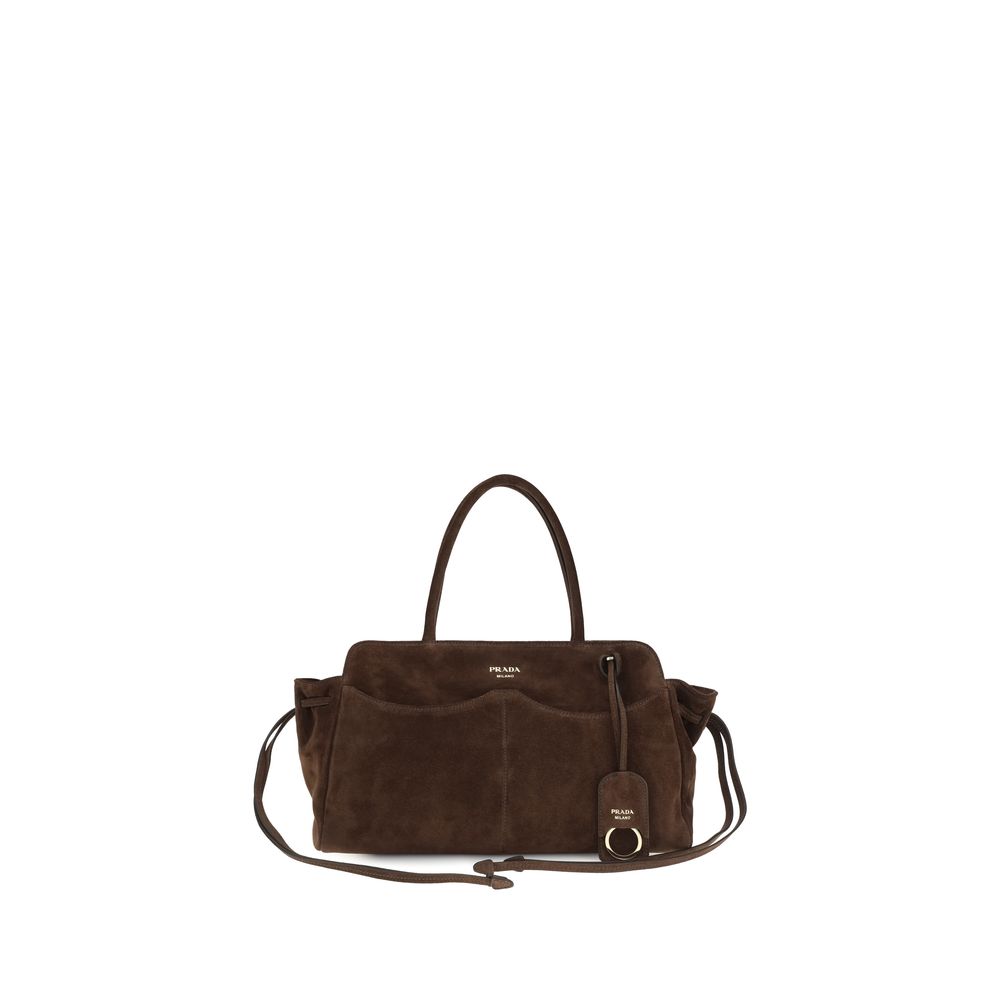 Brown Suede Leather Handbag