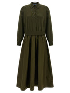 Bicolor Wool Long Dress