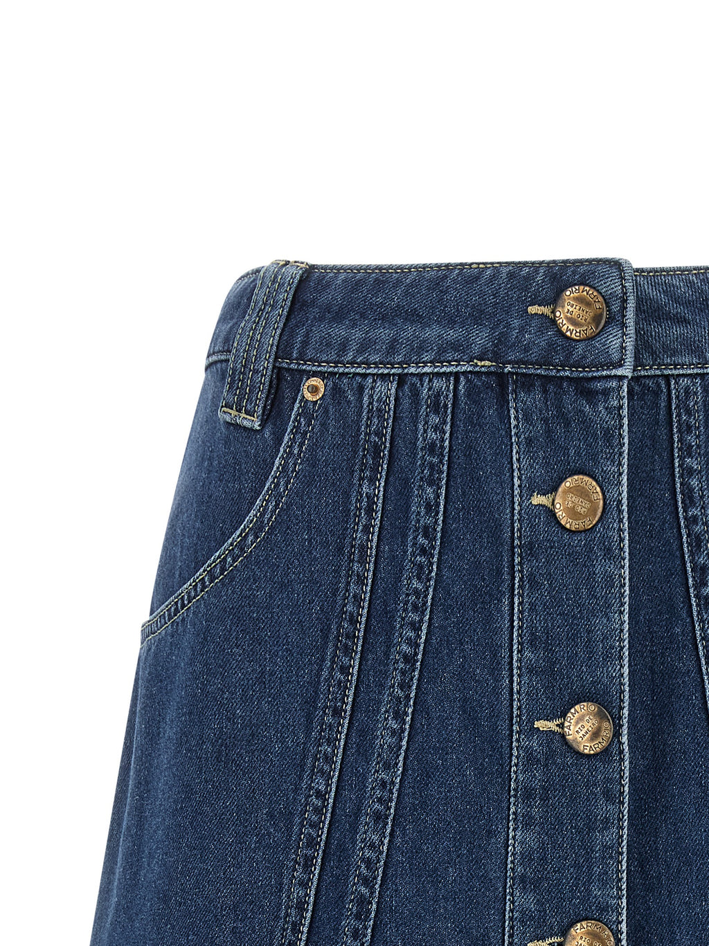 Blue Cotton Long Skirt