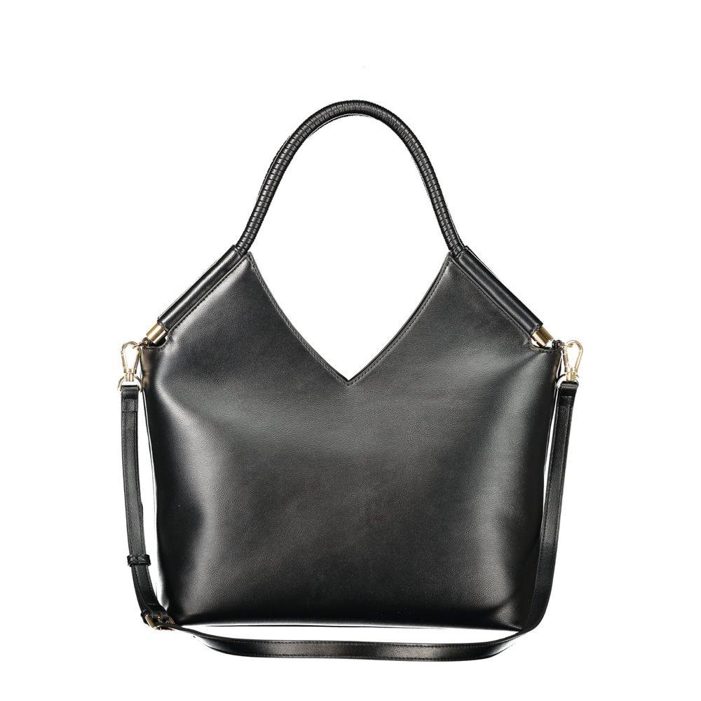 Black Polyurethane Women's Bag
