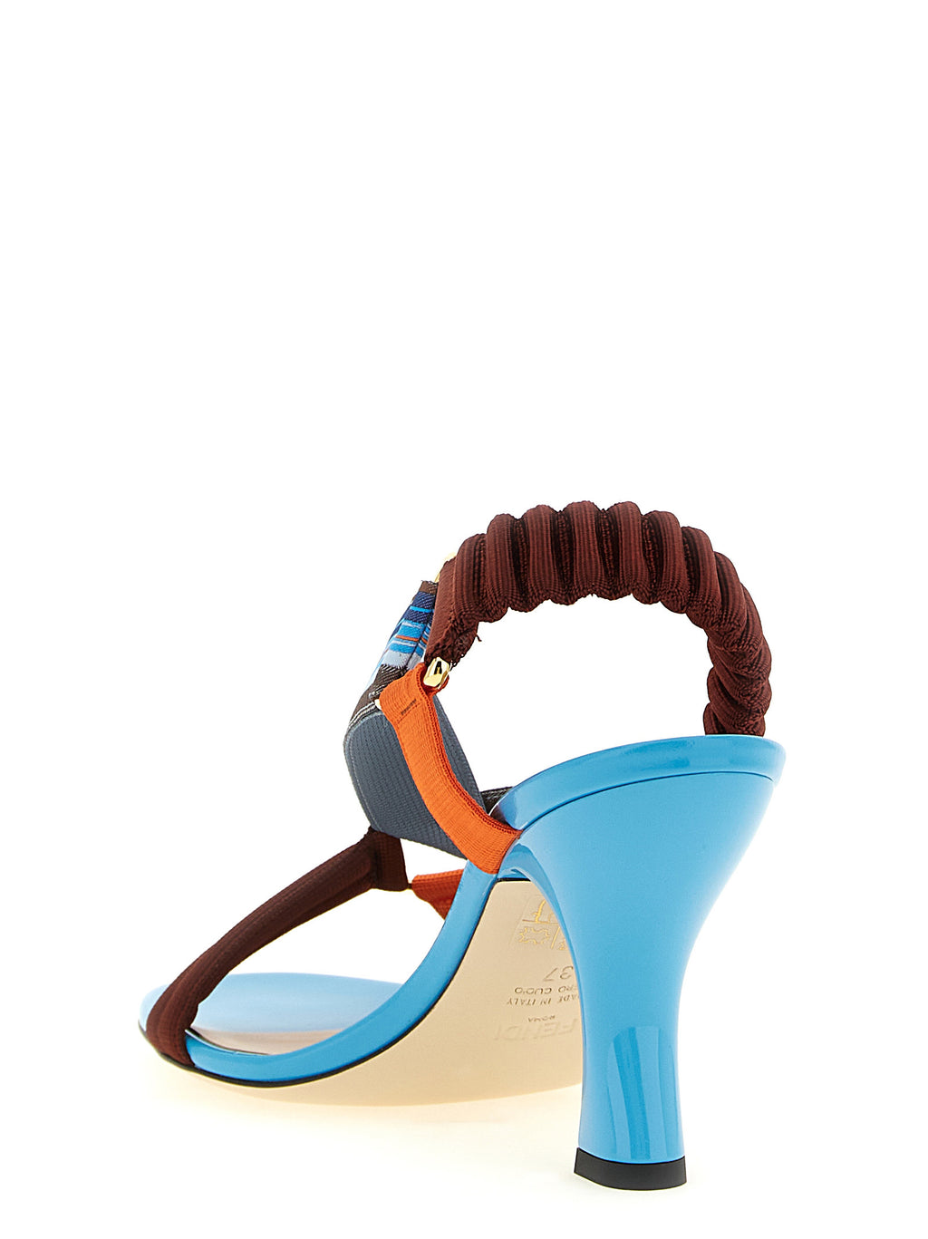 Multicolor Viscose Stiletto Heel Sandals