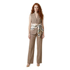 Beige Viscose Waistcoat