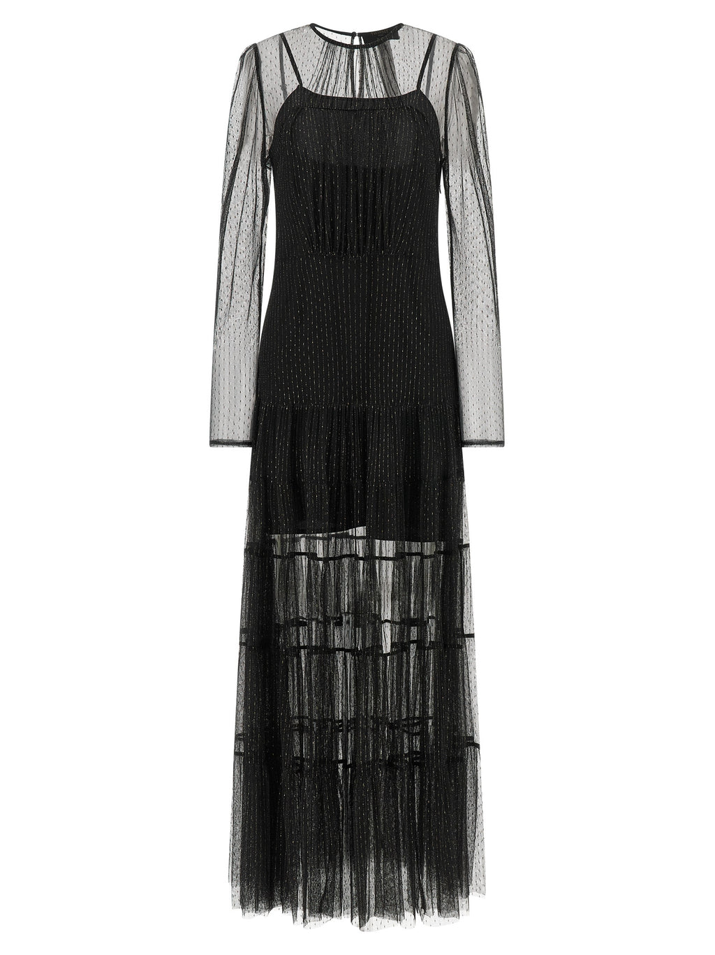 Black Polyamide Long Dress