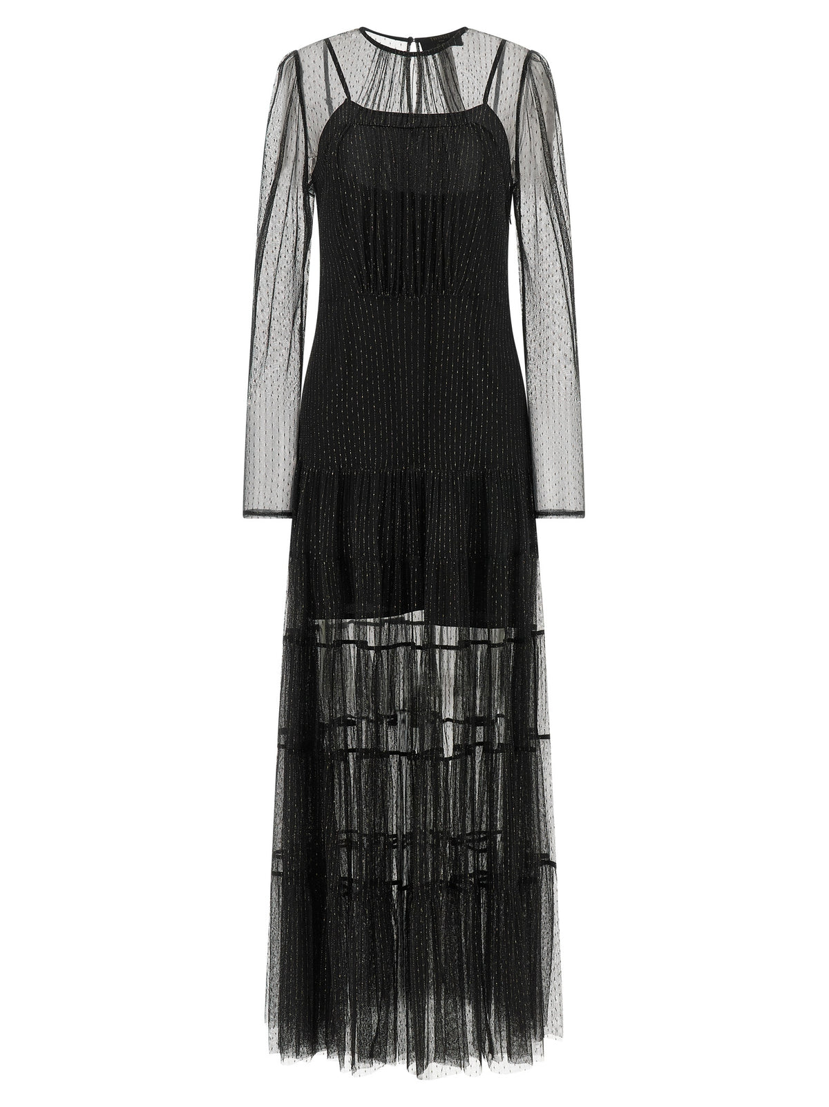 Black Polyamide Long Dress