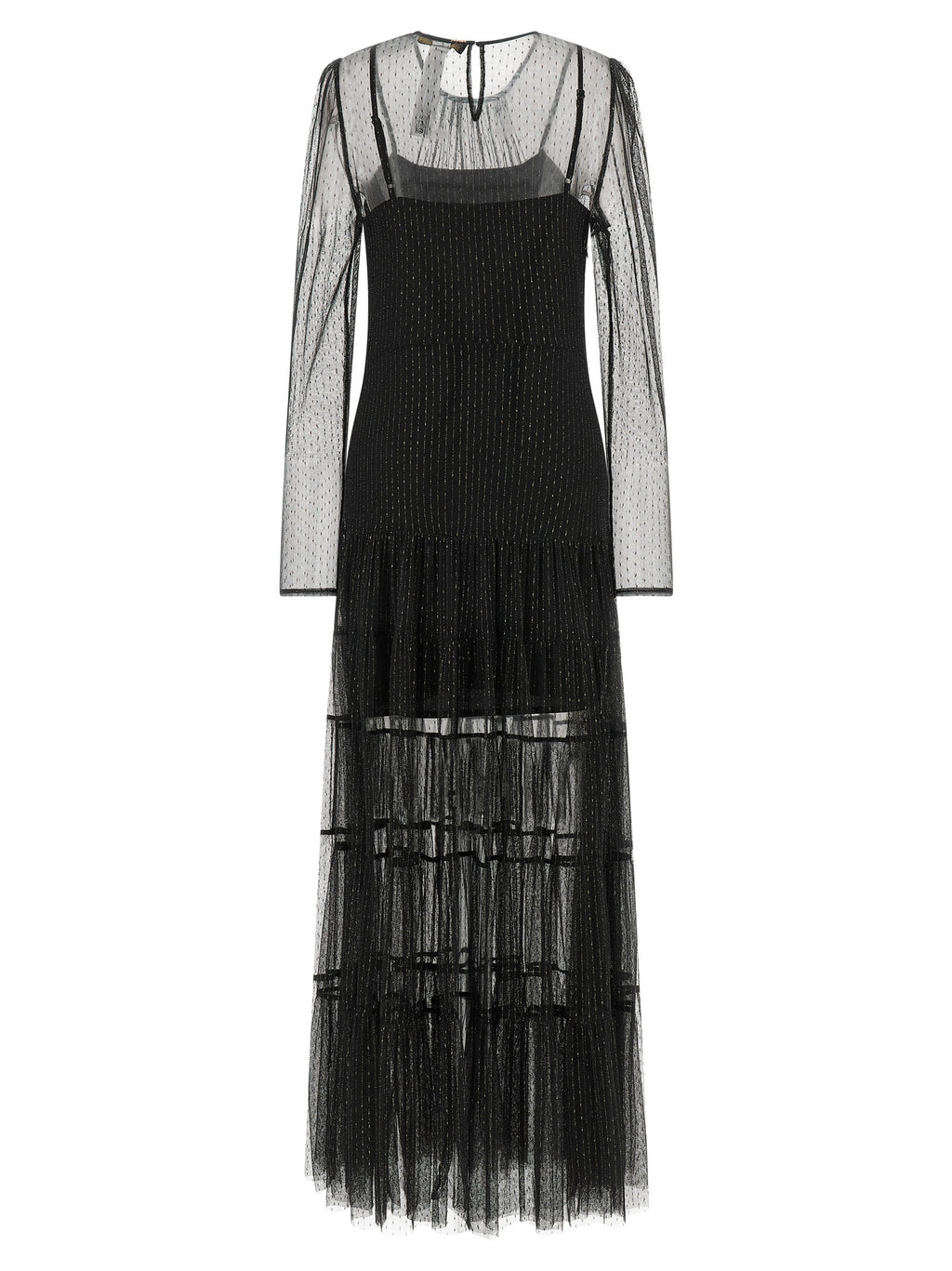 Black Polyamide Long Dress