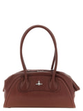 Brown Calfskin Shoulder Bag