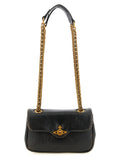 Black Calfskin Shoulder Bag