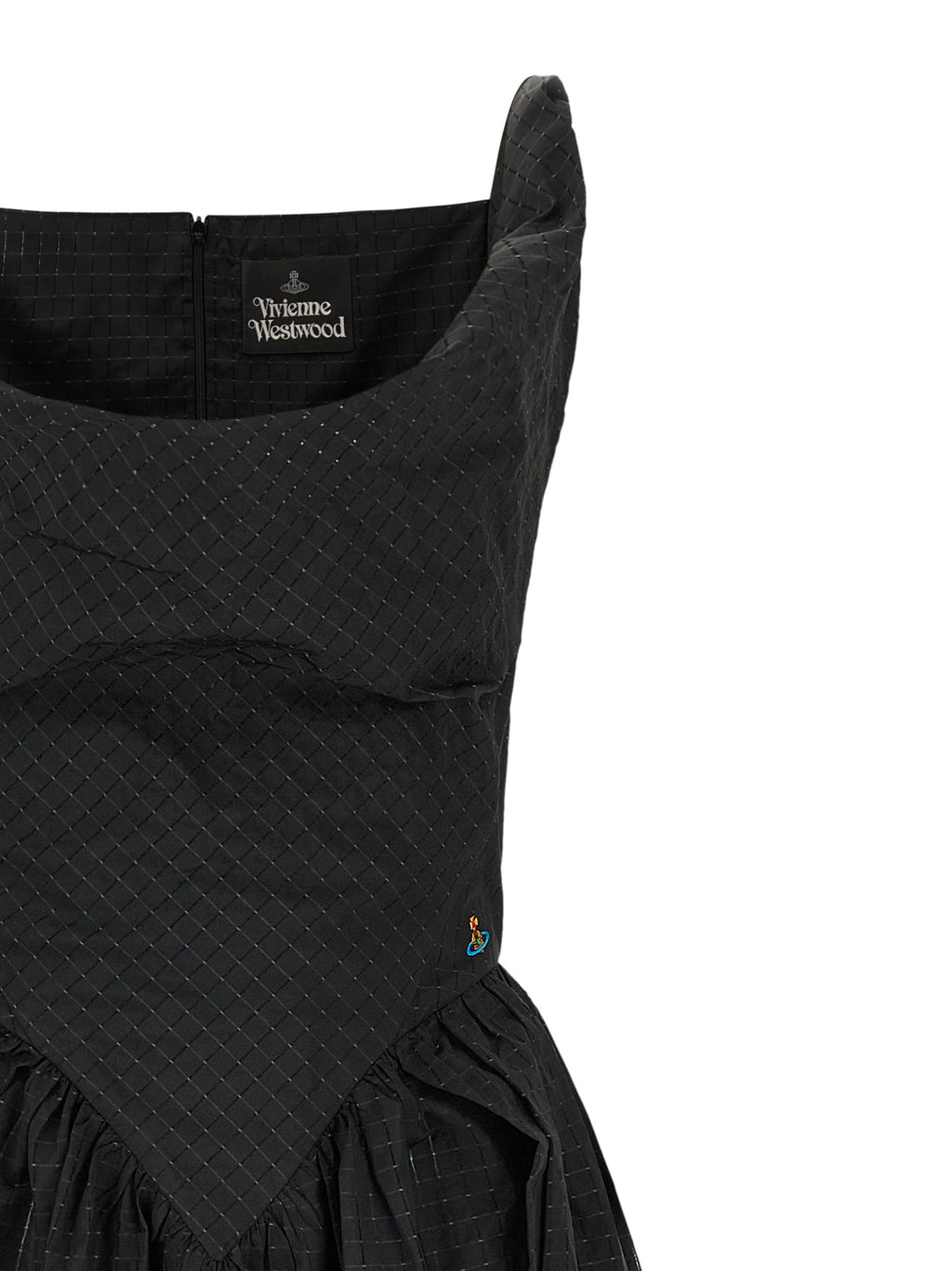 Black Polyester Midi Dress