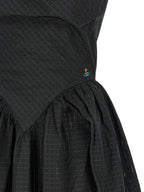 Black Polyester Midi Dress