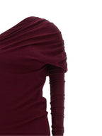Bordeaux Merino Wool Long Dress