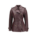 Bordeaux Calf Leather Bos Taurus Coat
