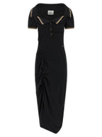 Black Cotton Midi Dress
