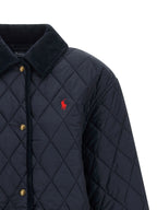Blue Polyester Full-Length Jacket