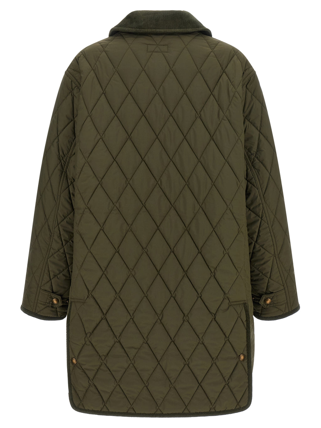 Bicolor Polyester Full-Length Jacket