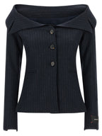 Blue Polyester Blazer