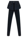 Blue Cotton Skinny Jeans