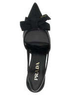 Black Polyamide Mid Heel Pumps