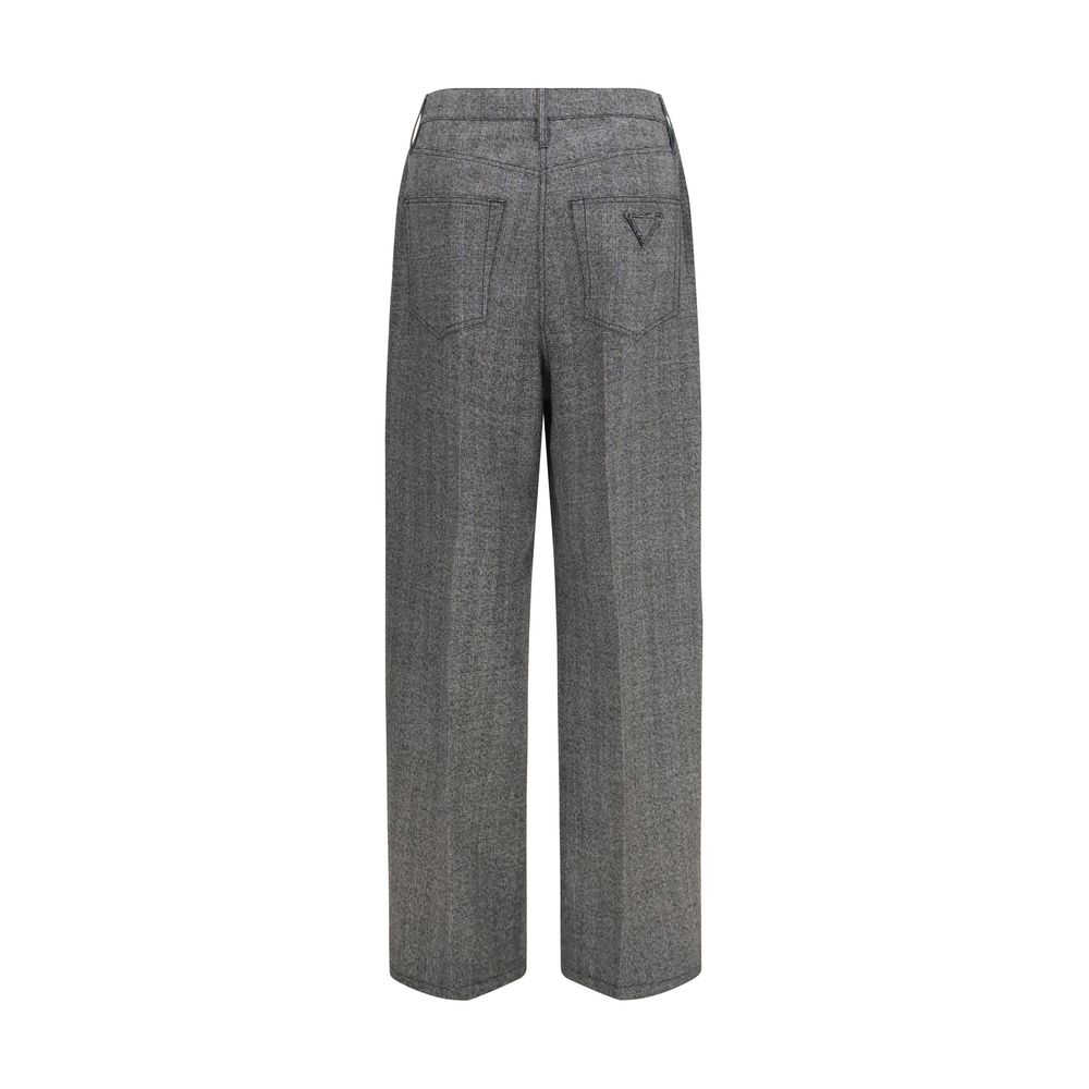 Gray Wool Oves Aries Casual Pants
