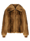Beige Polyester Bomber