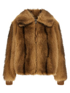 Beige Polyester Bomber