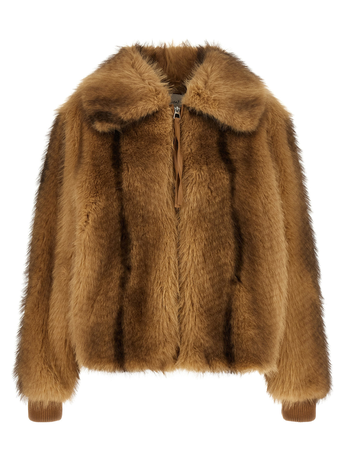Beige Polyester Bomber