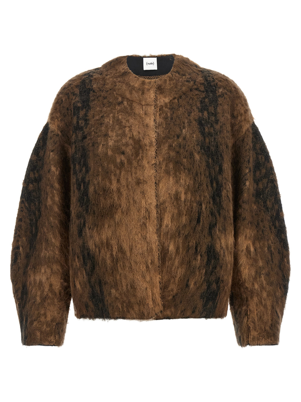 Brown Wool Full-Length Jacket