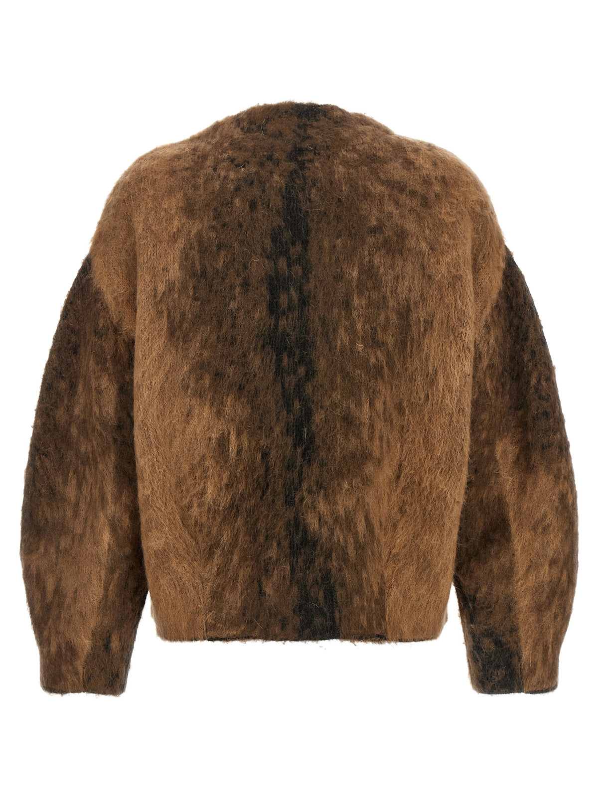 Brown Wool Full-Length Jacket