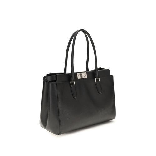Black Calf Leather Bos Taurus Shoulder Bag