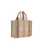 Beige Linen Handbag