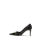 Black Goatskin High Heel Pumps