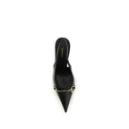 Black Goatskin High Heel Pumps