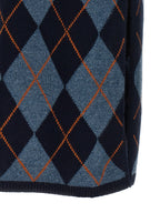 Blue Viscose Midi Skirt