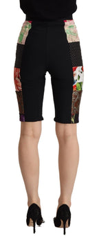 Multicolor Patchwork High Waist Cropped Pants