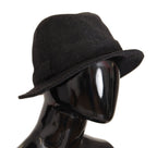Gray Virgin Wool Logo Fedora Trilby Cappello Hat