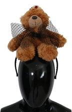 Teddy Bear Gold Crystal  Crown Tiara Diadem Hair Band