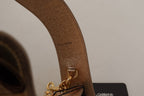 Gold Leather LOVE Patch Bag Shoulder Strap