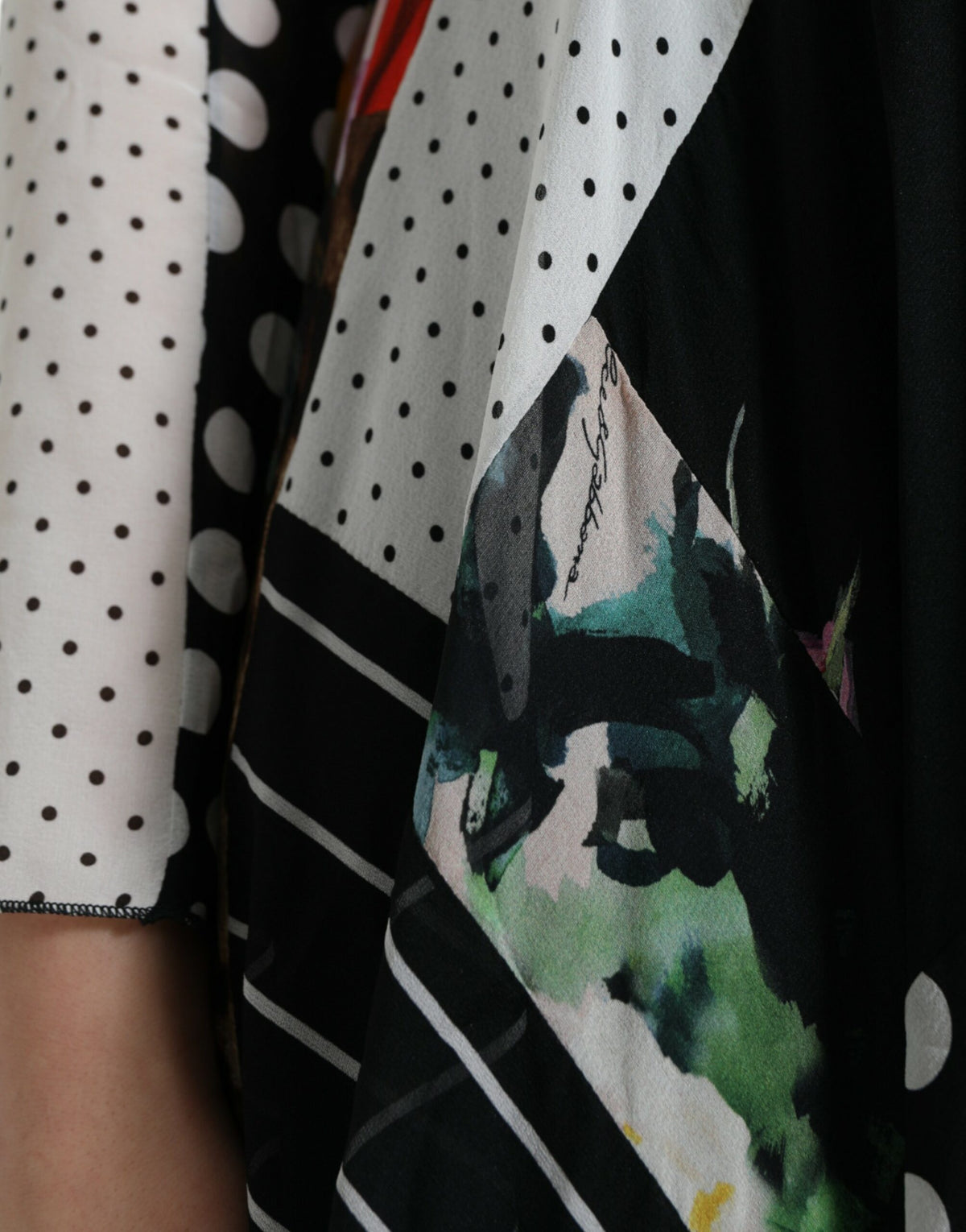 Multicolor Patchwork Floral Leopard Dress