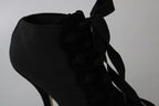 Black Suede Stretch Ankle Boots Booties Shoes