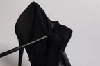 Black Viscose Mesh Sock Style Boots Shoes