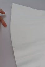White Viscose Stretch Short Sleeves Blouse Top
