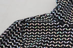 Black Embellished Nylon Bodycon Mini Dress