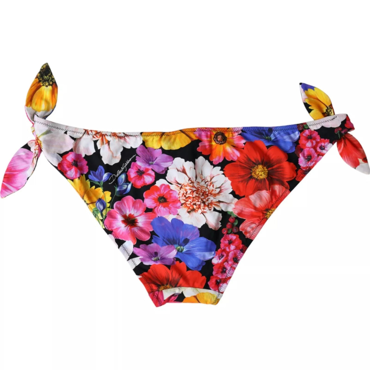 Black Floral Print Swimsuit Bikini Bottom Swimwear