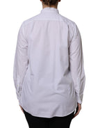 White Ascot Collar Long Sleeve Blouse Top