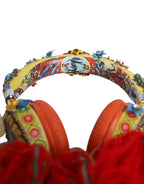 Multicolor Whimsical Tasseled Crystal Headset Headphones