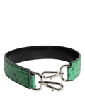 Black Green Exotic Leather Bag Shoulder Strap