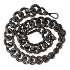 Black Chain Logo Engraved Bag Shoulder Strap