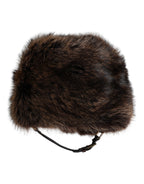 Brown Fur Women Bucket Hat