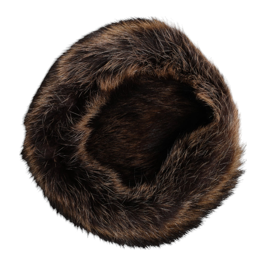 Brown Fur Women Bucket Hat