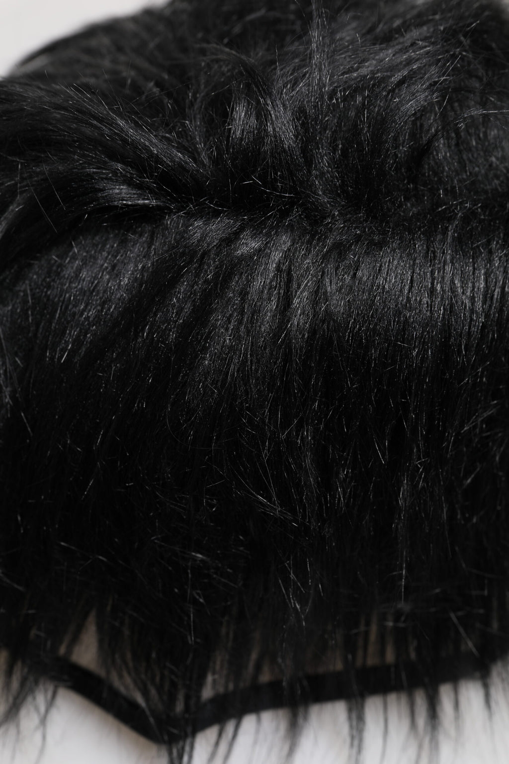 Black Faux Fur Bucket Hat